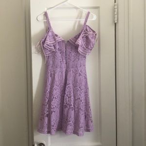 Boohoo Lace Frill Skater Dress